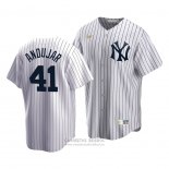 Camiseta Beisbol Hombre New York Yankees Miguel Andujar Cooperstown Collection Primera Blanco