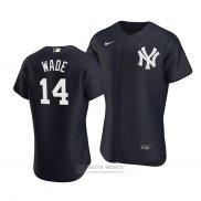 Camiseta Beisbol Hombre New York Yankees Tyler Wade Alterno Autentico Azul