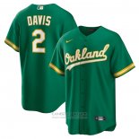 Camiseta Beisbol Hombre Oakland Athletics Khris Davis Replica Verde