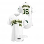 Camiseta Beisbol Hombre Oakland Athletics Liam Hendriks Autentico 2020 Primera Blanco