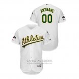 Camiseta Beisbol Hombre Oakland Athletics Personalizada 2019 Postemporada Flex Base Blanco