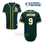 Camiseta Beisbol Hombre Oakland Athletics Reggie Jackson 9 Verde Alterno Cool Base