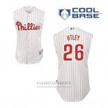 Camiseta Beisbol Hombre Philadelphia Phillies Chase Utley 26 Blanco Vest Style Cool Base