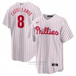 Camiseta Beisbol Hombre Philadelphia Phillies Nick Castellanos Replica Blanco Rojo Camiseta Beisbol Hombre Philadelphia Phillies Nick Castellanos Replica Blanco Rojo