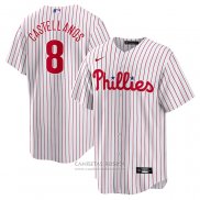 Camiseta Beisbol Hombre Philadelphia Phillies Nick Castellanos Replica Blanco Rojo