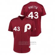 Camiseta Beisbol Hombre Philadelphia Phillies Nick Pivetta 1979 Saturday Night Special Autentico Rojo