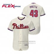 Camiseta Beisbol Hombre Philadelphia Phillies Nick Pivetta Flex Base Crema
