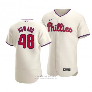 Camiseta Beisbol Hombre Philadelphia Phillies Spencer Howard Autentico Alterno 2020 Crema