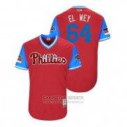 Camiseta Beisbol Hombre Philadelphia Phillies Victor Arano 2018 LLWS Players Weekend El Wey Scarlet