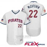 Camiseta Beisbol Hombre Pittsburgh Pirates 2017 Estrellas y Rayas Andrew Mccutchen Blanco Flex Base