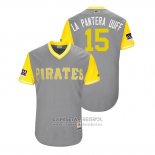 Camiseta Beisbol Hombre Pittsburgh Pirates Adeiny Hechavarria 2018 LLWS Players Weekend La Pantera Uuff Gris