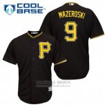 Camiseta Beisbol Hombre Pittsburgh Pirates Bill Mazeroski 9 Negro Alterno Cool Base