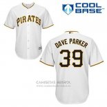 Camiseta Beisbol Hombre Pittsburgh Pirates Dave Parker 39 Blanco Primera Cool Base