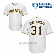 Camiseta Beisbol Hombre Pittsburgh Pirates Jose Tabata 31 Blanco Primera Cool Base