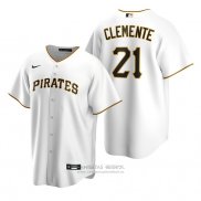 Camiseta Beisbol Hombre Pittsburgh Pirates Roberto Clemente Replica Blanco