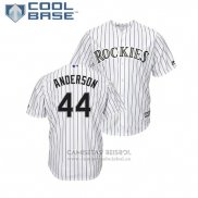 Camiseta Beisbol Hombre Rockies Tyler Anderson Cool Base Primera Blanco