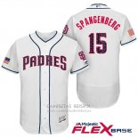 Camiseta Beisbol Hombre San Diego Padres 2017 Estrellas y Rayas Cory Spangenberg Blanco Flex Base