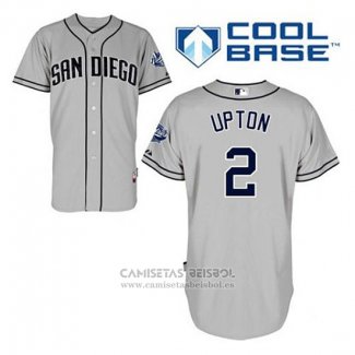 Camiseta Beisbol Hombre San Diego Padres B.j. Upton 2 Gris Cool Base