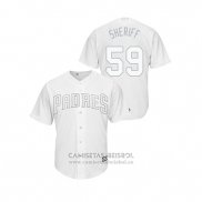 Camiseta Beisbol Hombre San Diego Padres Chris Paddack 2019 Players Weekend Replica Blanco