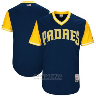 Camiseta Beisbol Hombre San Diego Padres Players Weekend 2017 Personalizada Azul