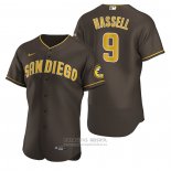 Camiseta Beisbol Hombre San Diego Padres Robert Hassell Autentico Road Marron