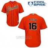 Camiseta Beisbol Hombre San Francisco Giants Angel Pagan 16 Naranja Alterno Cool Base