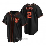Camiseta Beisbol Hombre San Francisco Giants Curt Casali Replica Alterno Negro