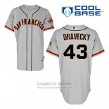 Camiseta Beisbol Hombre San Francisco Giants Dave Dravecky 43 Gris Cool Base