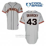 Camiseta Beisbol Hombre San Francisco Giants Dave Dravecky 43 Gris Cool Base