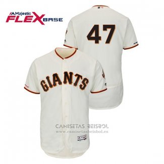 Camiseta Beisbol Hombre San Francisco Giants Johnny Cueto Autentico Flex Base Crema