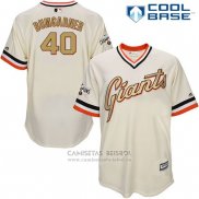 Camiseta Beisbol Hombre San Francisco Giants Madison Bumgarner Tan Cool Base