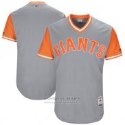 Camiseta Beisbol Hombre San Francisco Giants Players Weekend 2017 Personalizada Gris