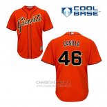 Camiseta Beisbol Hombre San Francisco Giants Santiago Casilla 46 Naranja Alterno Cool Base