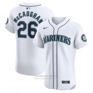 Camiseta Beisbol Hombre Seattle Mariners Darren McCaughan Primera Elite Blanco