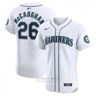 Camiseta Beisbol Hombre Seattle Mariners Darren McCaughan Primera Elite Blanco