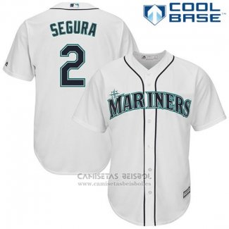 Camiseta Beisbol Hombre Seattle Mariners Jean Segura Blanco Cool Base