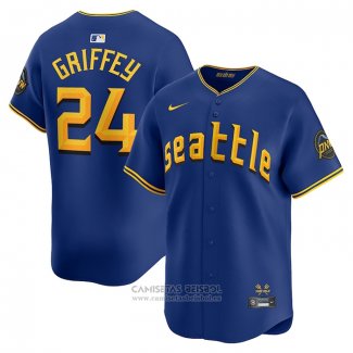 Camiseta Beisbol Hombre Seattle Mariners Ken Griffey Jr. Autentico 2020 Alterno Azul