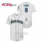 Camiseta Beisbol Hombre Seattle Mariners Mike Leake 150th Aniversario Patch Flex Base Blanco