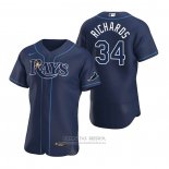 Camiseta Beisbol Hombre Tampa Bay Rays Trevor Richards Autentico Alterno 2020 Azul