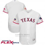 Camiseta Beisbol Hombre Texas Rangers 2017 Estrellas y Rayas Blanco Flex Base