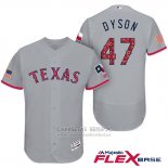 Camiseta Beisbol Hombre Texas Rangers 2017 Estrellas y Rayas Sam Dyson Gris Flex Base