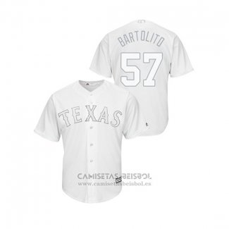 Camiseta Beisbol Hombre Texas Rangers Ariel Jurado 2019 Players Weekend Replica Blanco