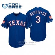 Camiseta Beisbol Hombre Texas Rangers Delino Deshields Cool Base Entrenamiento de Primavera 2019 Azul