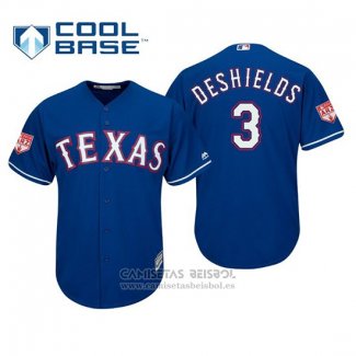 Camiseta Beisbol Hombre Texas Rangers Delino Deshields Cool Base Entrenamiento de Primavera 2019 Azul