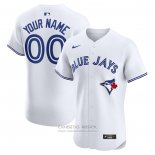 Camiseta Beisbol Hombre Toronto Blue Jays Primera Elite Personalizada Blanco