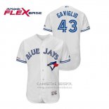 Camiseta Beisbol Hombre Toronto Blue Jays Sam Gaviglio Autentico Flex Base Blanco