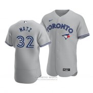 Camiseta Beisbol Hombre Toronto Blue Jays Steven Matz Autentico Road Gris