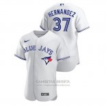 Camiseta Beisbol Hombre Toronto Blue Jays Teoscar Hernandez Autentico Blanco