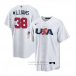 Camiseta Beisbol Hombre USA 2023 Devin Williams Replica Blanco