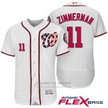 Camiseta Beisbol Hombre Washington Nationals 11 Ryan Zimmerman Blanco 2017 Flex Base